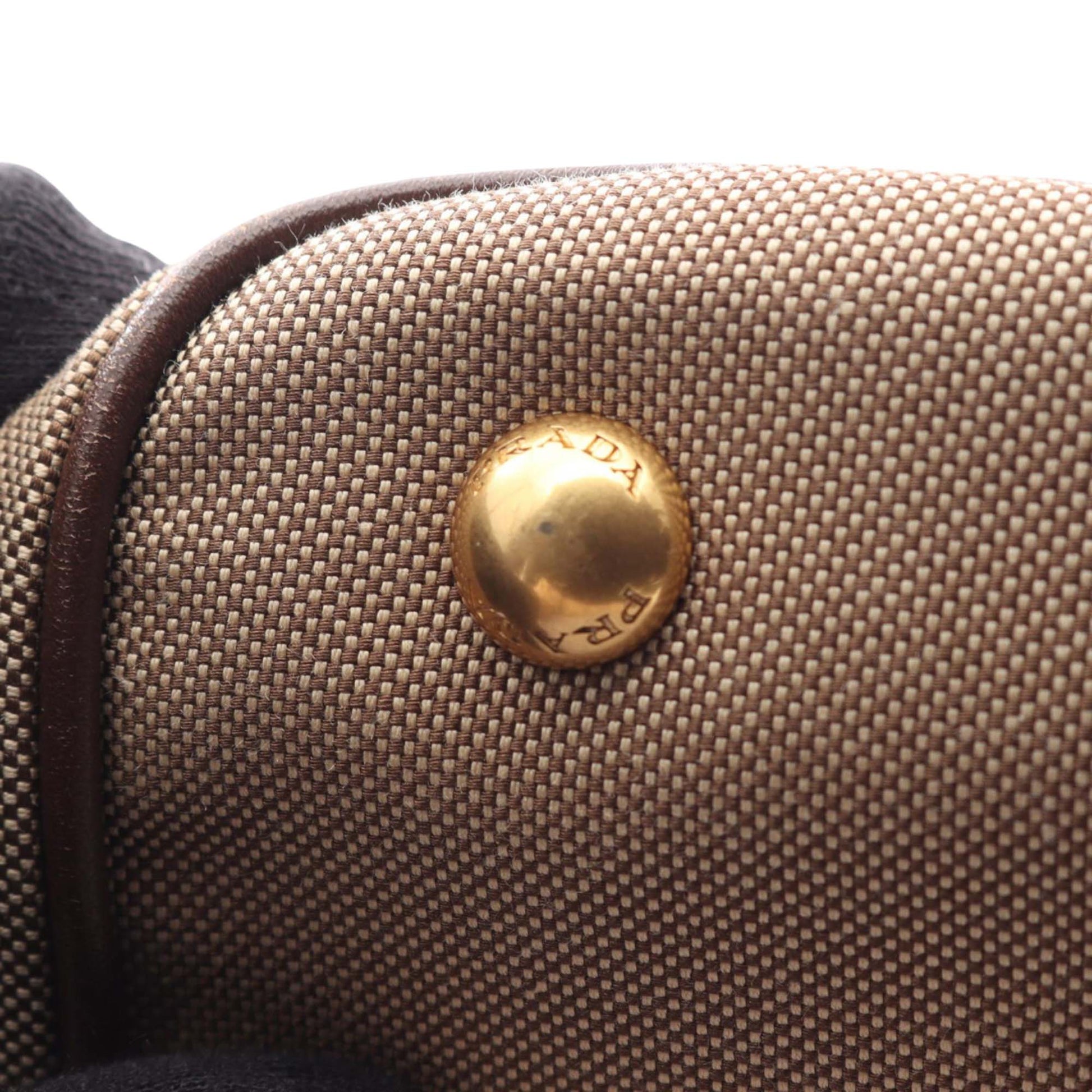 Prada Canvas Canapa Logo Bow Satchel
