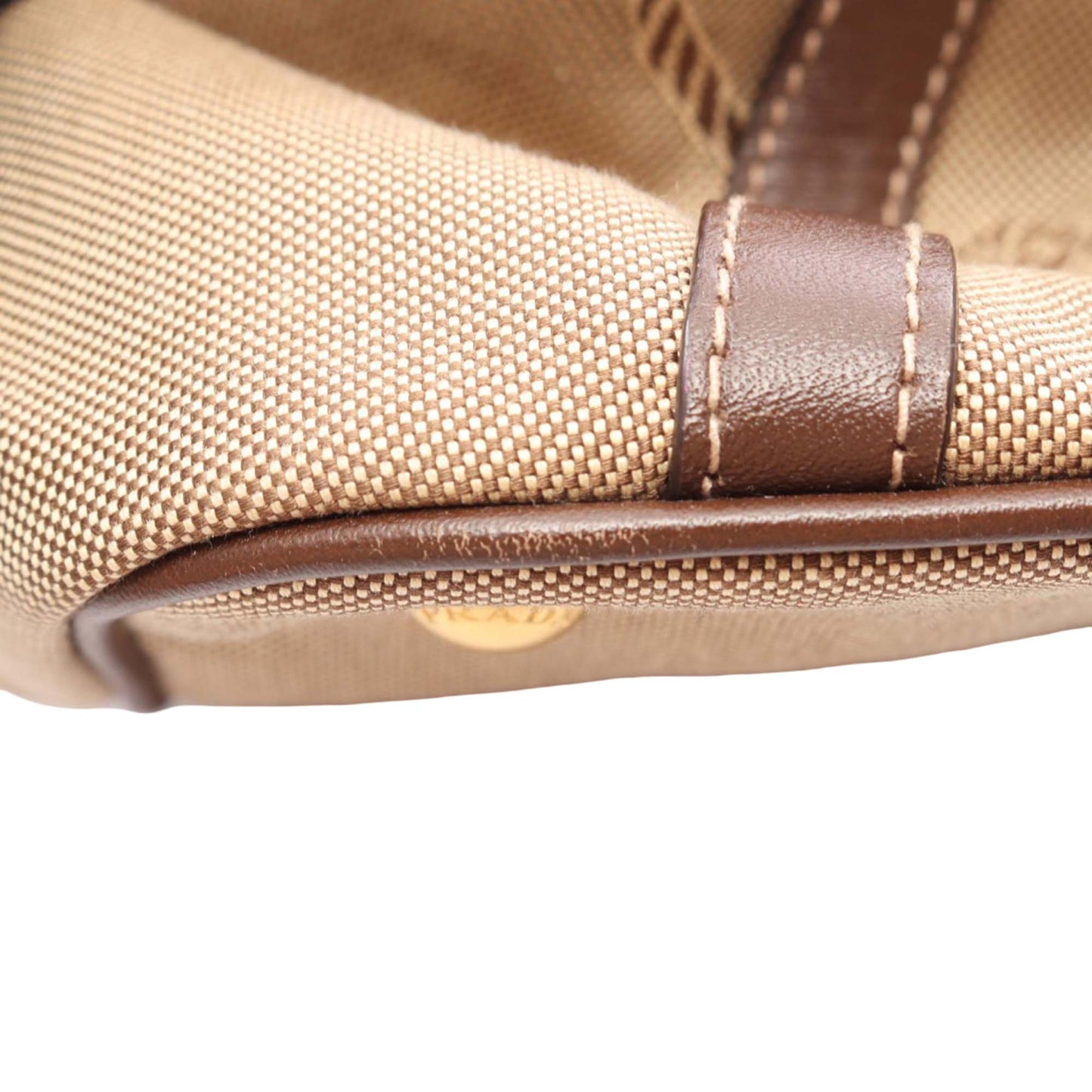 Prada Canvas Canapa Logo Bow Satchel