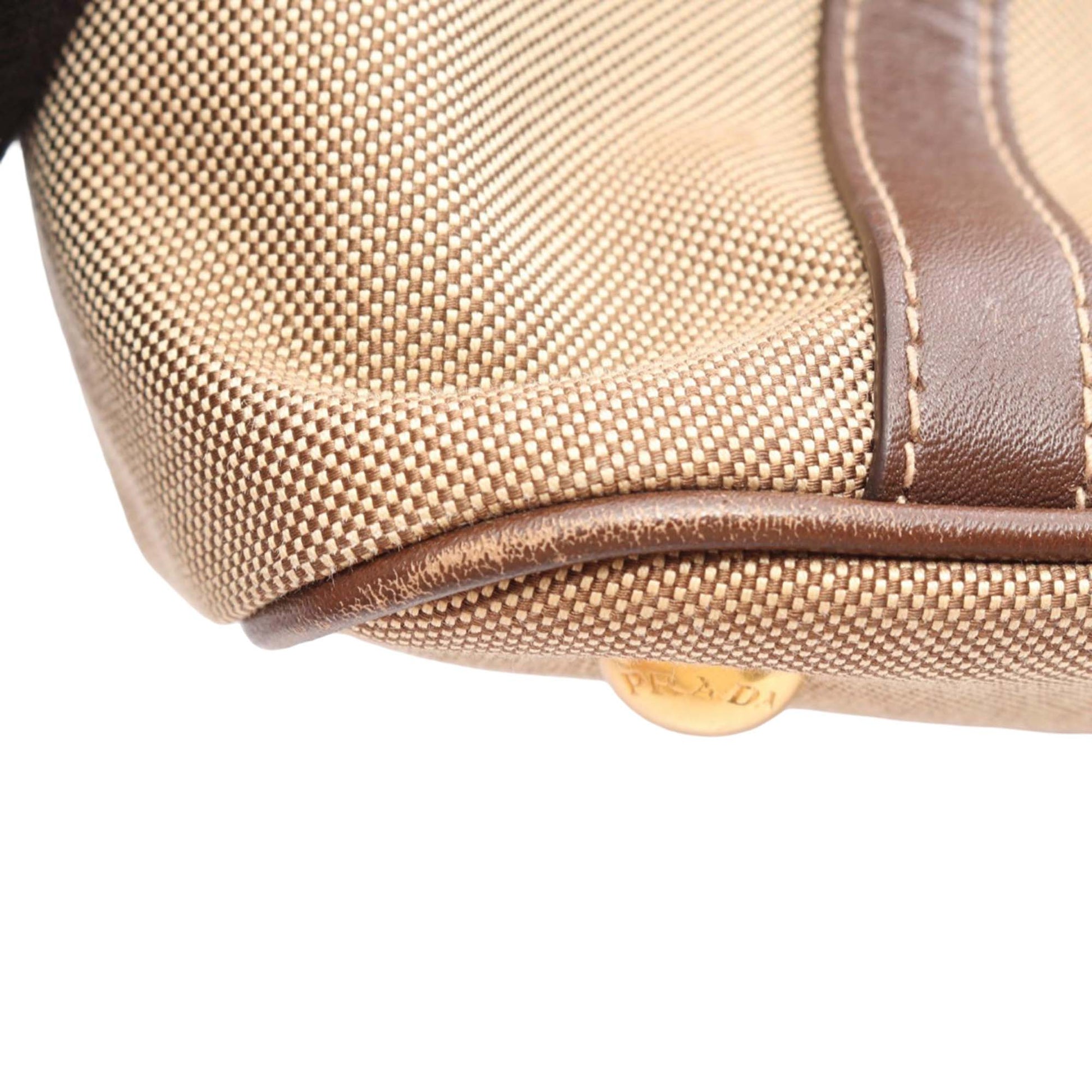 Prada Canvas Canapa Logo Bow Satchel