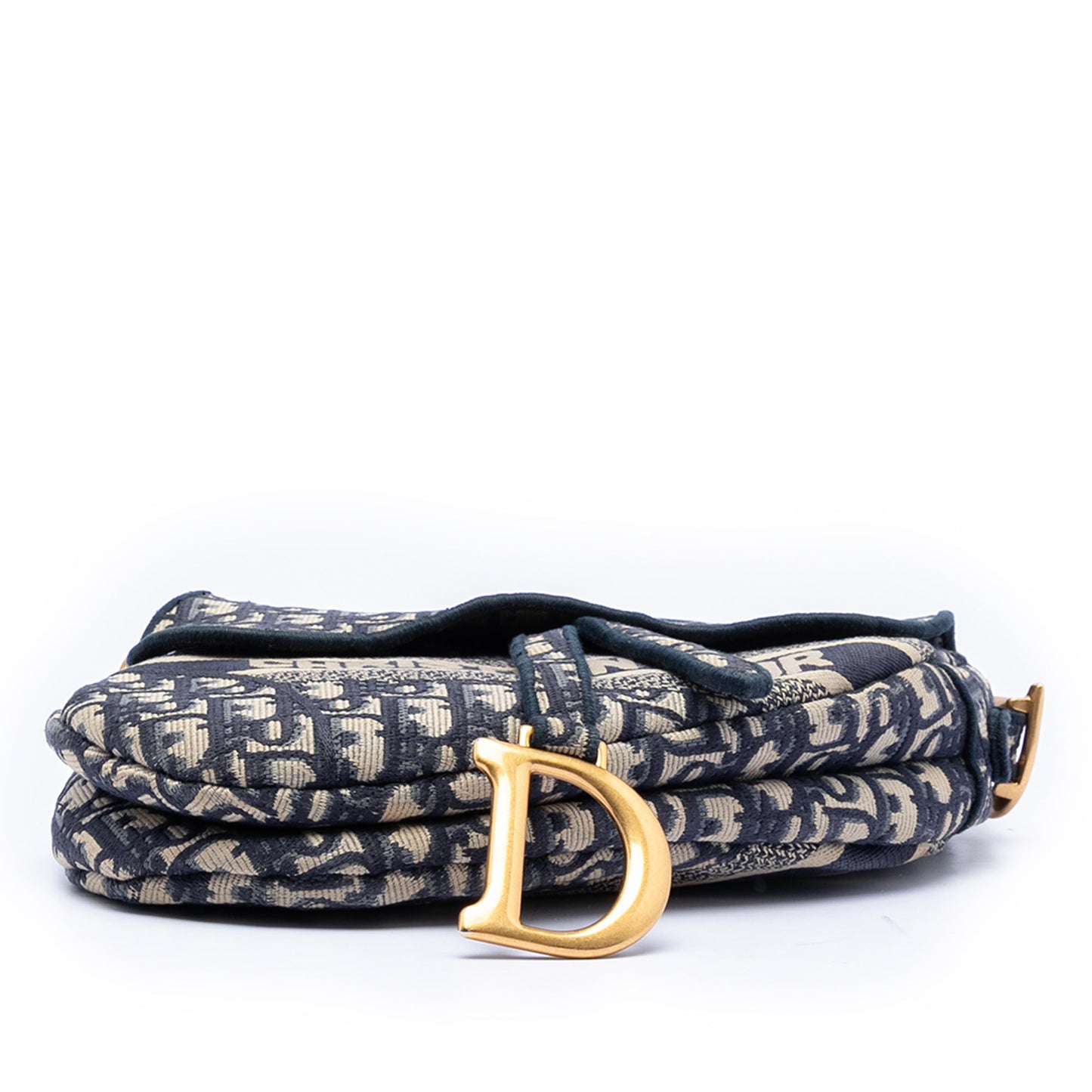 Dior Oblique Embroidered Canvas Saddle Bag