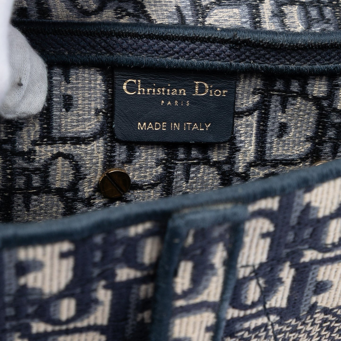 Dior Oblique Embroidered Canvas Saddle Bag