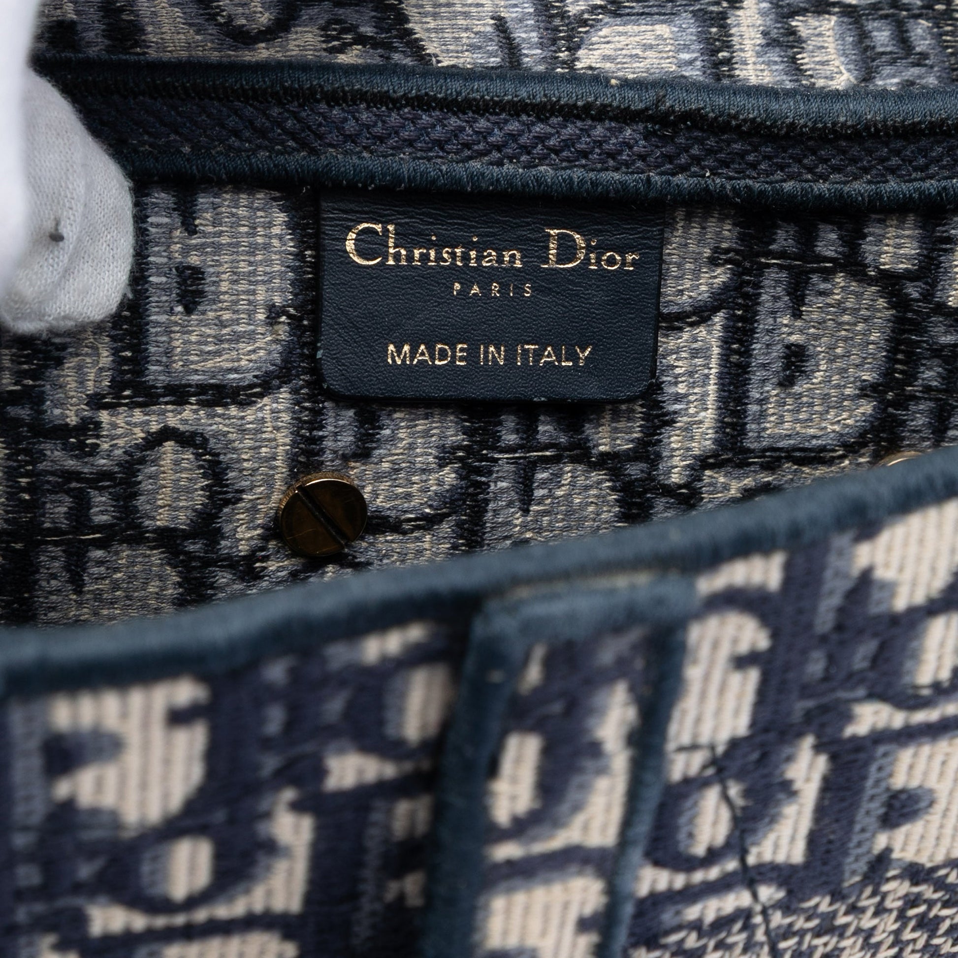 Dior Oblique Embroidered Canvas Saddle Bag