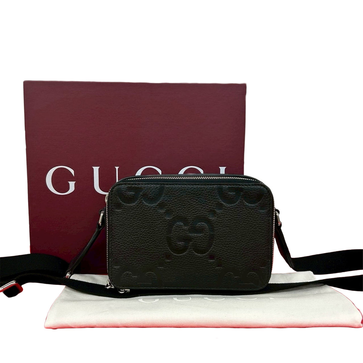 Gucci Mini Jumbo GG Embossed Messenger Bag