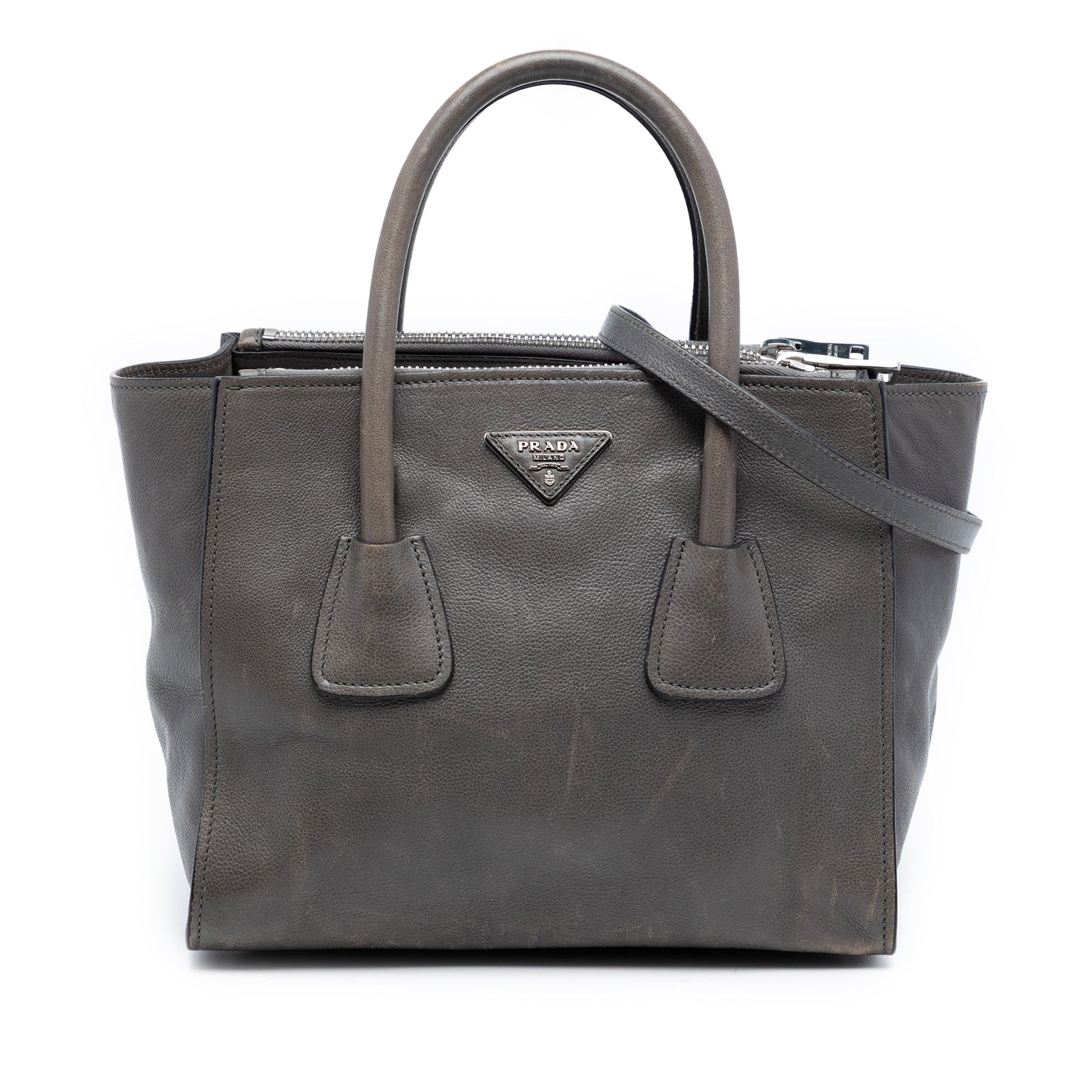 Small Glace Calf Twin Pocket Satchel