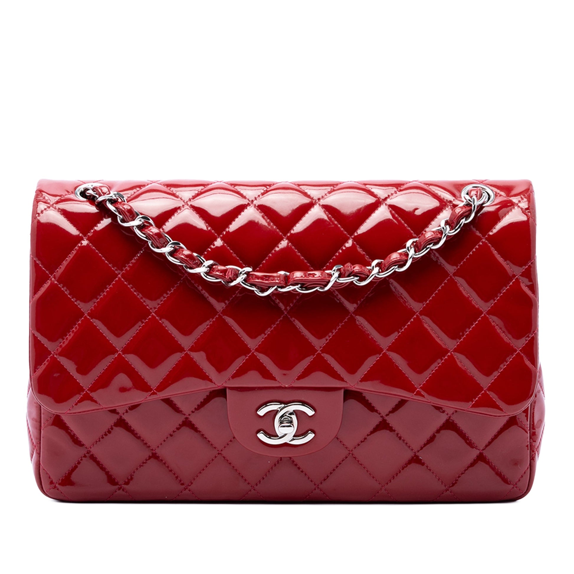 Chanel Jumbo Classic Patent Double Flap
