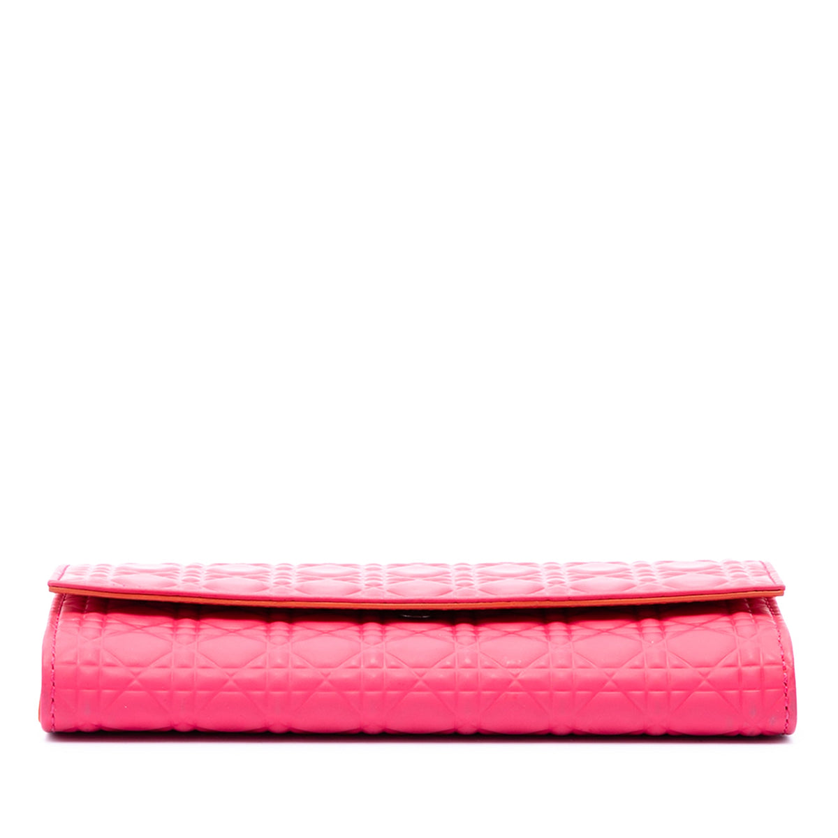 Dior Bicolor Lambskin Cannage Lady Dior Wallet on Chain