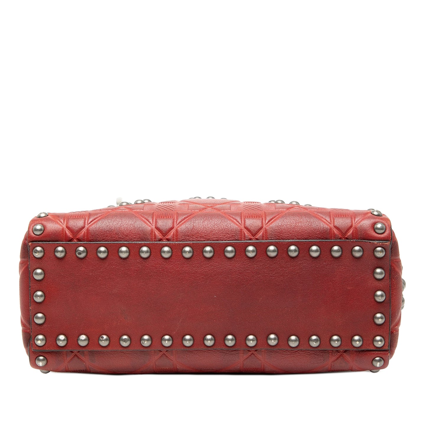Dior Mini Embossed Calfskin Cannage Studded Flower Lady Dior