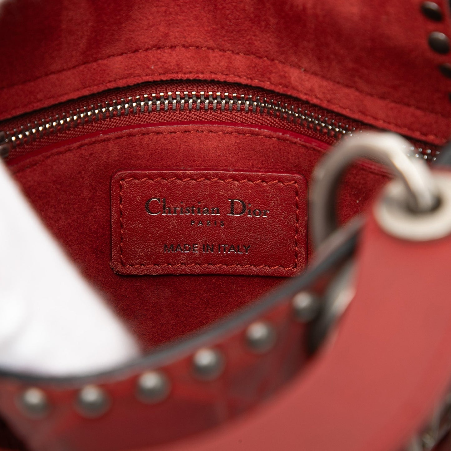 Dior Mini Embossed Calfskin Cannage Studded Flower Lady Dior