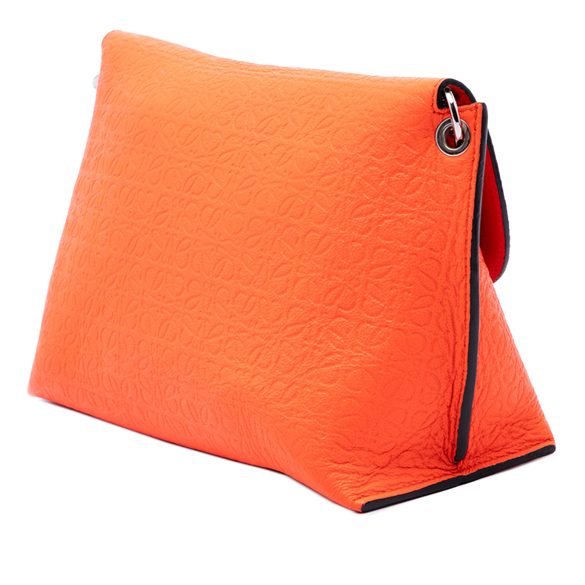 LOEWE Embossed Anagram Leather Repeat Avenue Crossbody — Orange