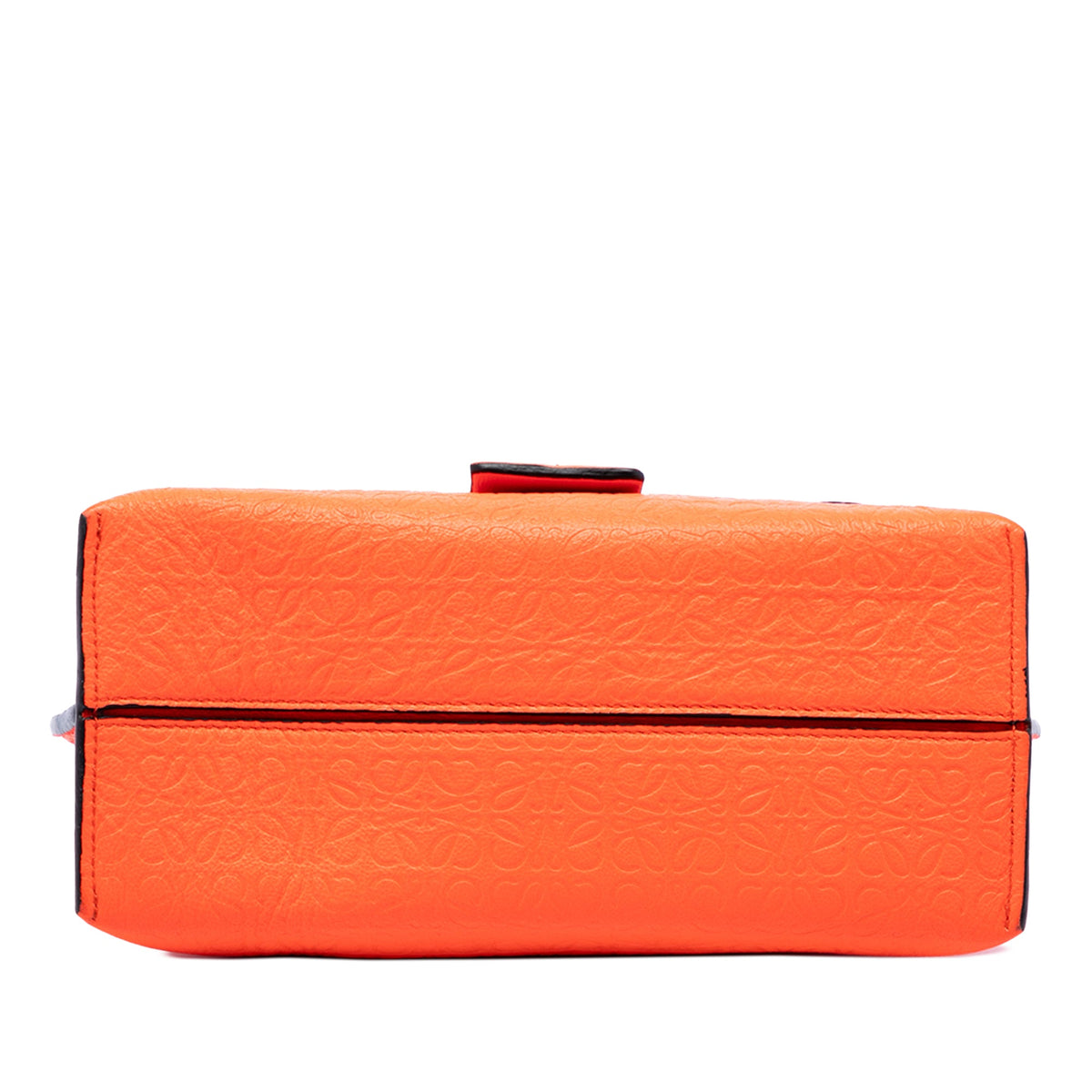 LOEWE Embossed Anagram Leather Repeat Avenue Crossbody — Orange