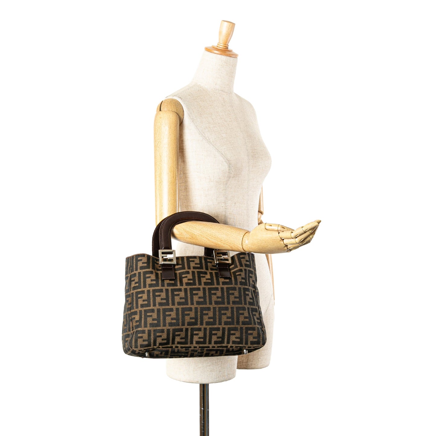 Fendi Small Zucca Canvas Twins Tote