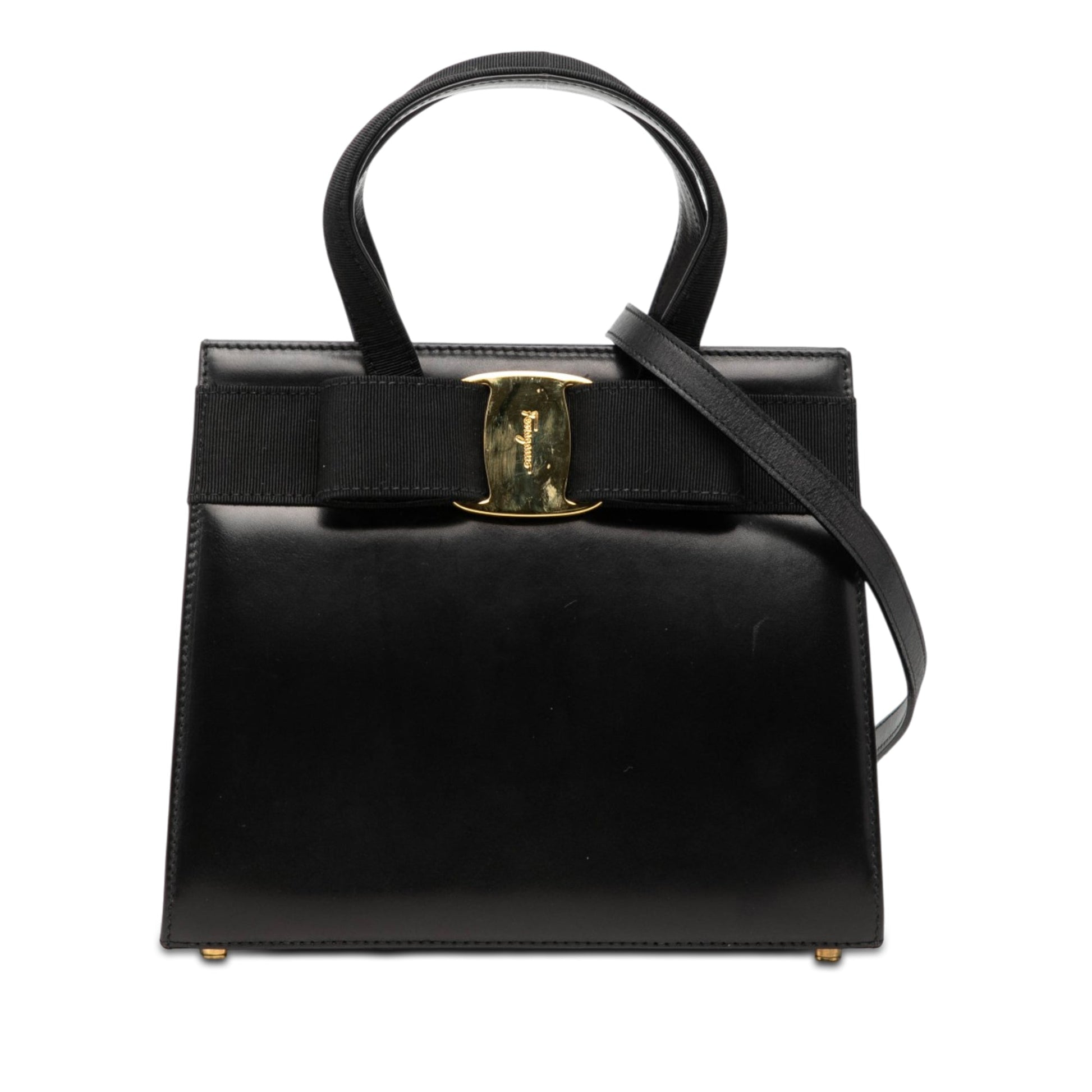 Ferragamo Leather Vara Bow Satchel