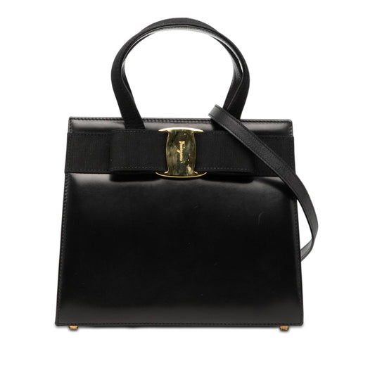 Ferragamo Leather Vara Bow Satchel