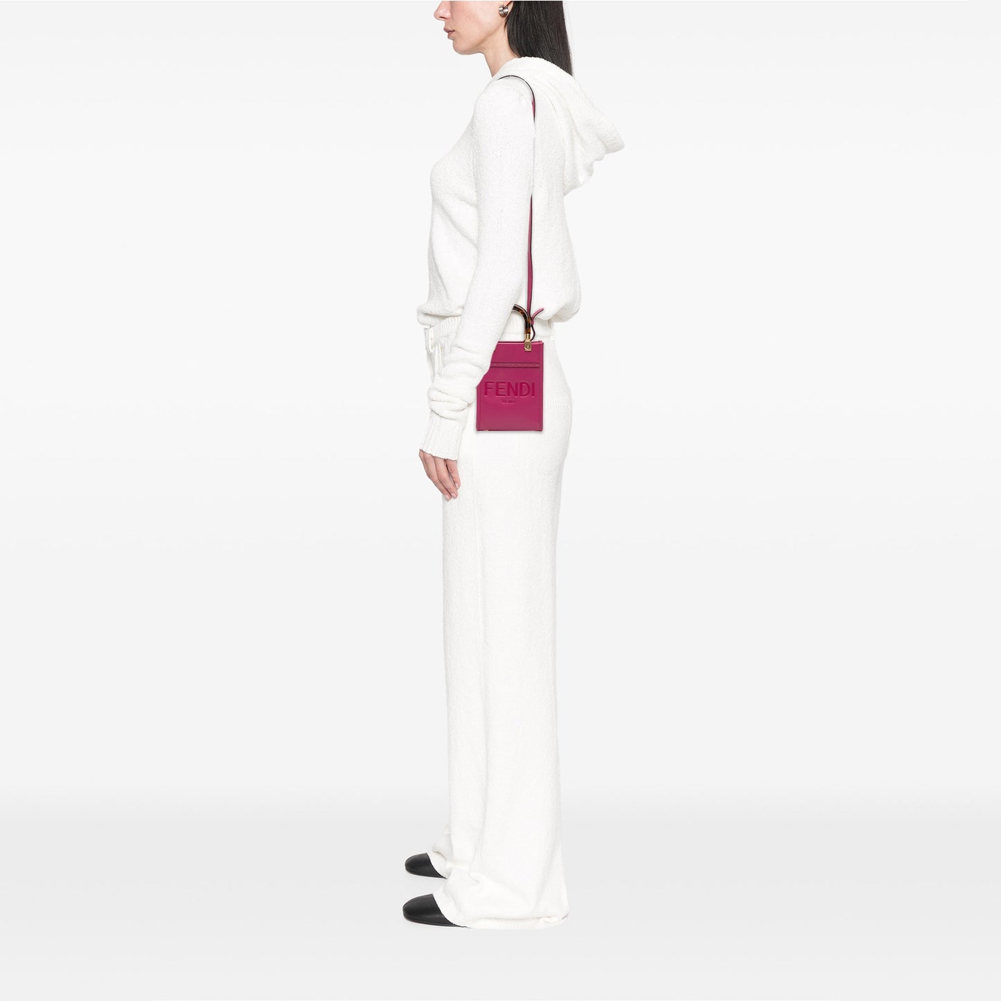 Fendi Mini Leather Sunshine Shopper Tote