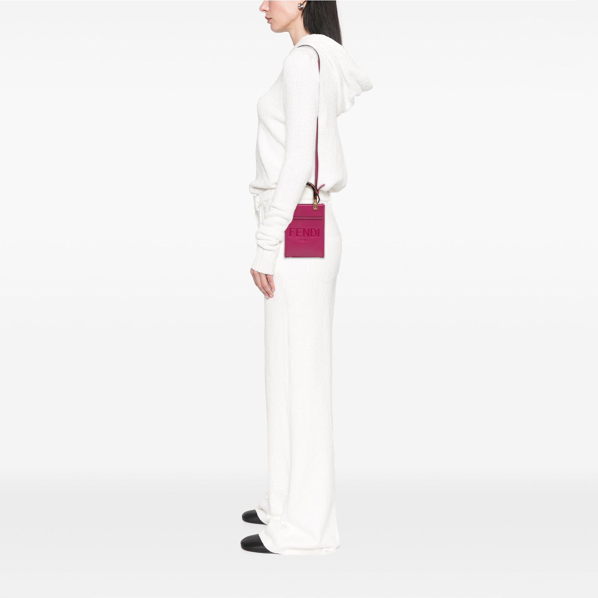 Fendi Mini Leather Sunshine Shopper Tote