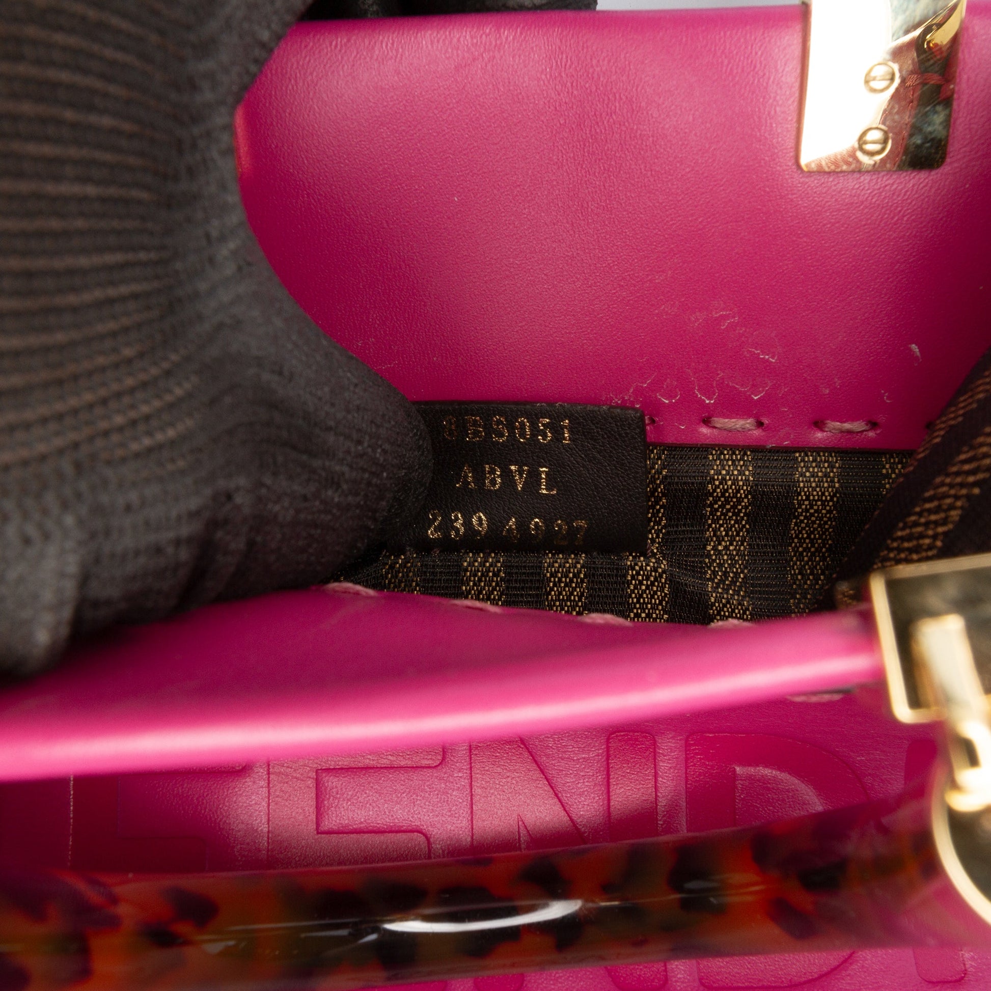 Fendi Mini Leather Sunshine Shopper Tote