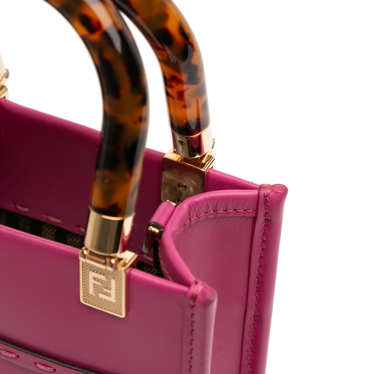 Fendi Mini Leather Sunshine Shopper Tote