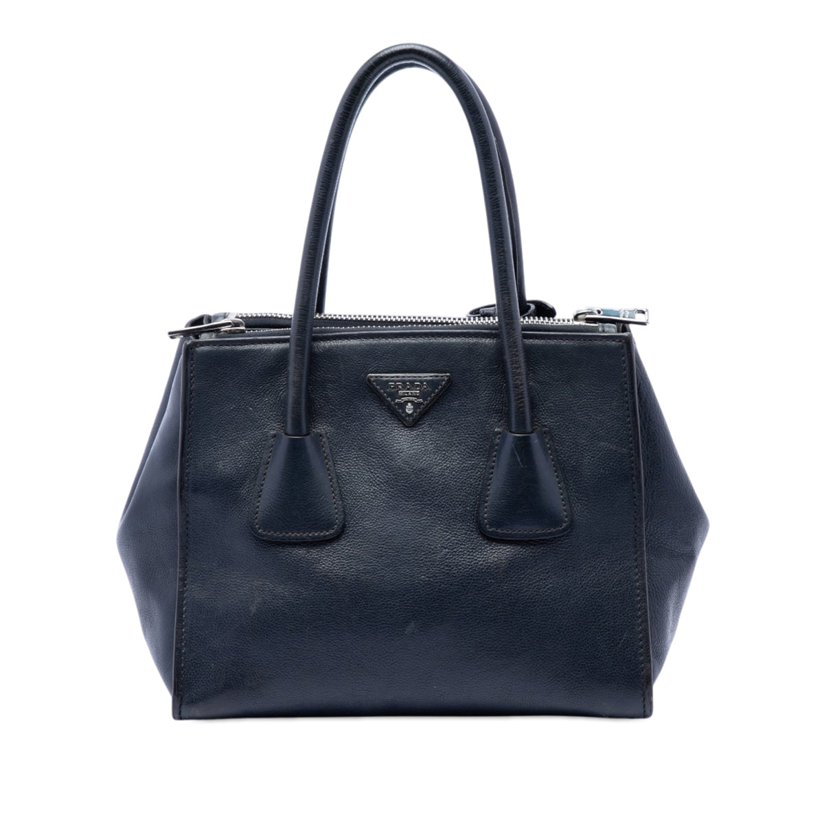 Prada Glace Calf Twin Pocket Double Handle Satchel