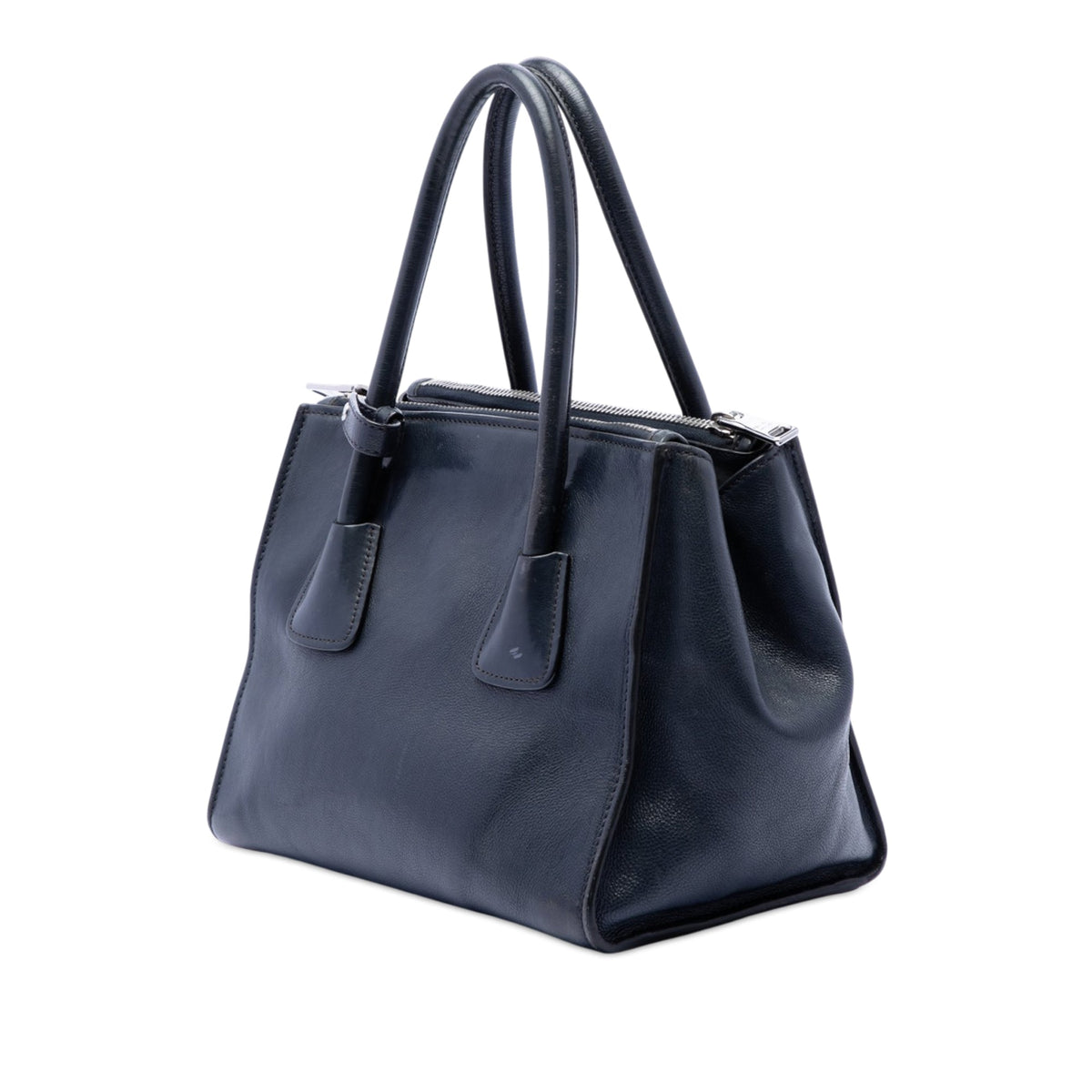Prada Glace Calf Twin Pocket Double Handle Satchel