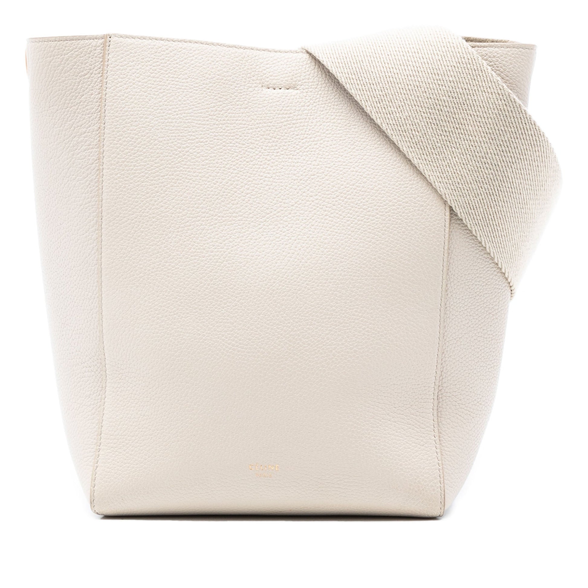 Celine Small Soft Grained Calfskin Seau Sangle Bucket Bag