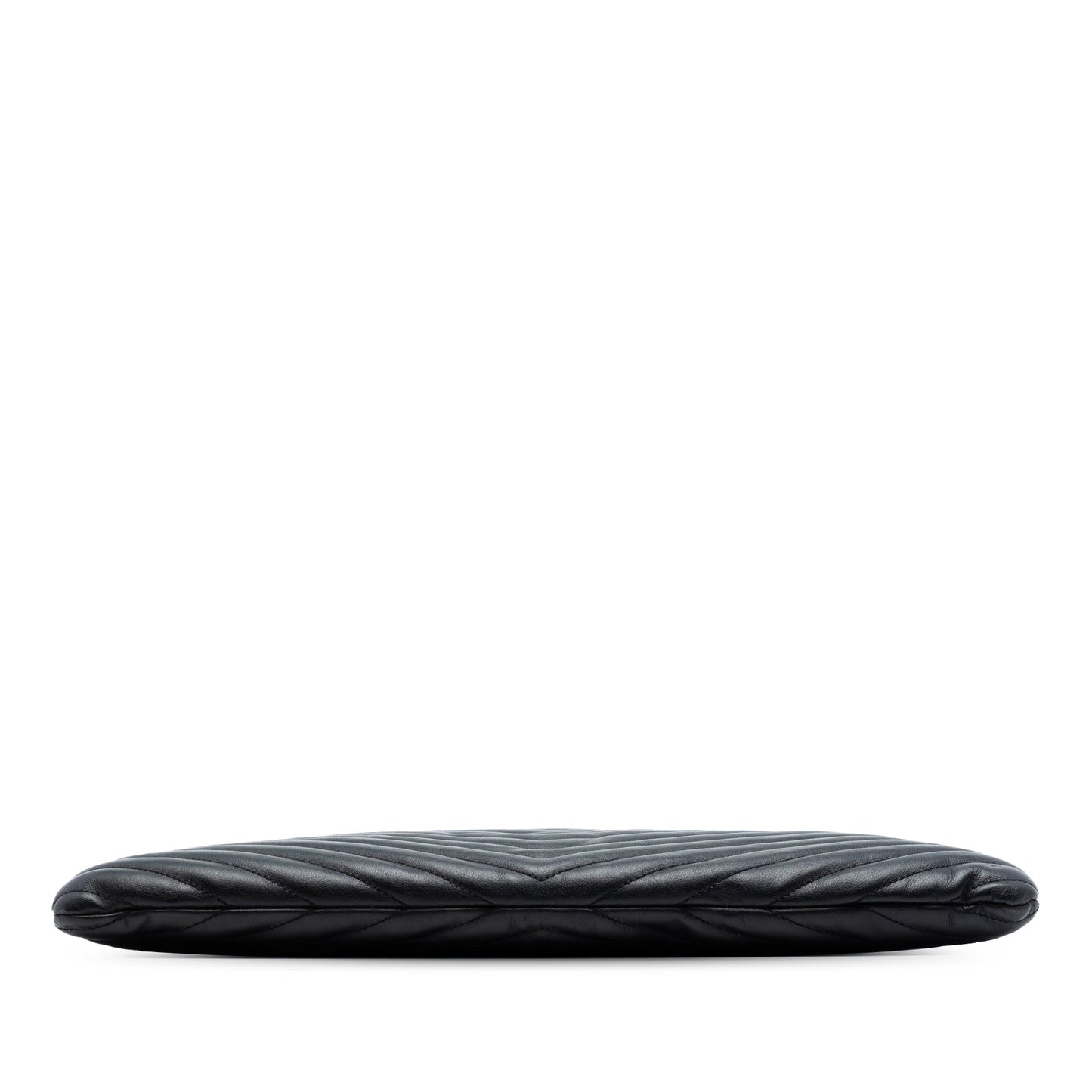 Saint Laurent Chevron Leather Monogram Document Holder