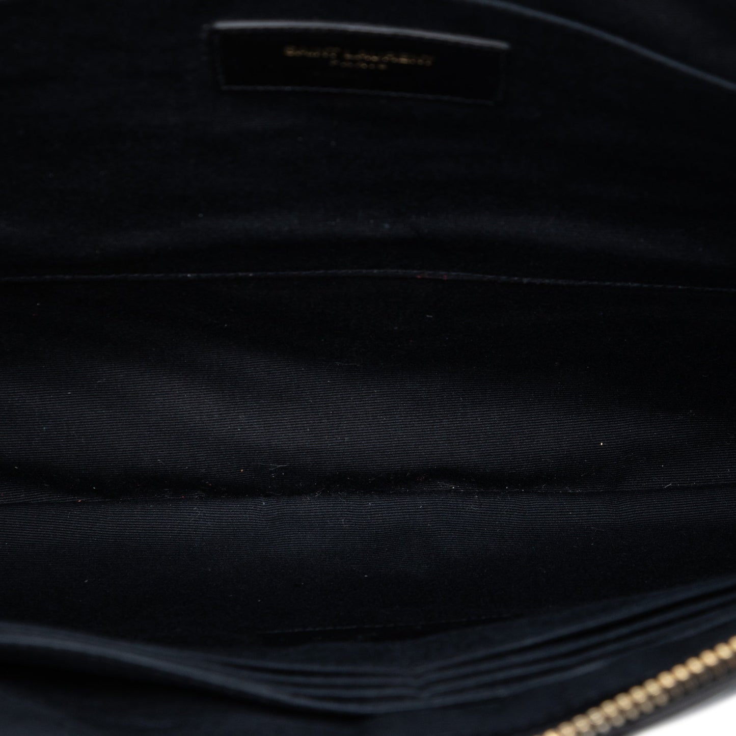 Saint Laurent Chevron Leather Monogram Document Holder