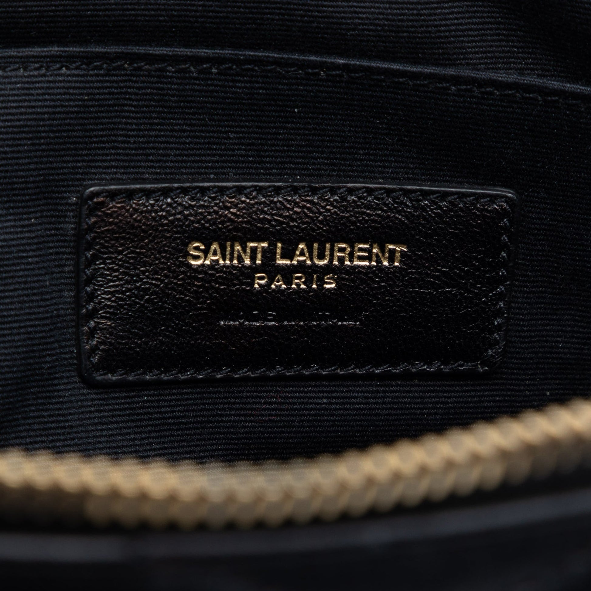 Saint Laurent Chevron Leather Monogram Document Holder