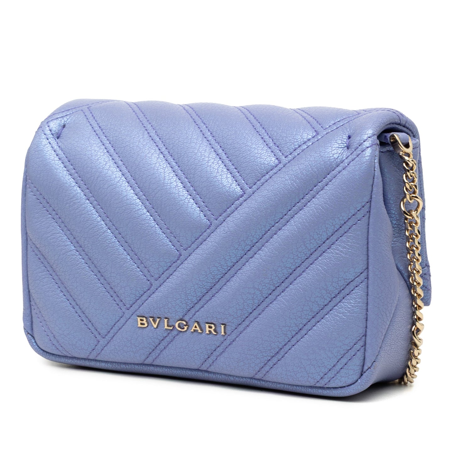 Bvlgari Leather Serpenti Cabochon Chain Crossbody