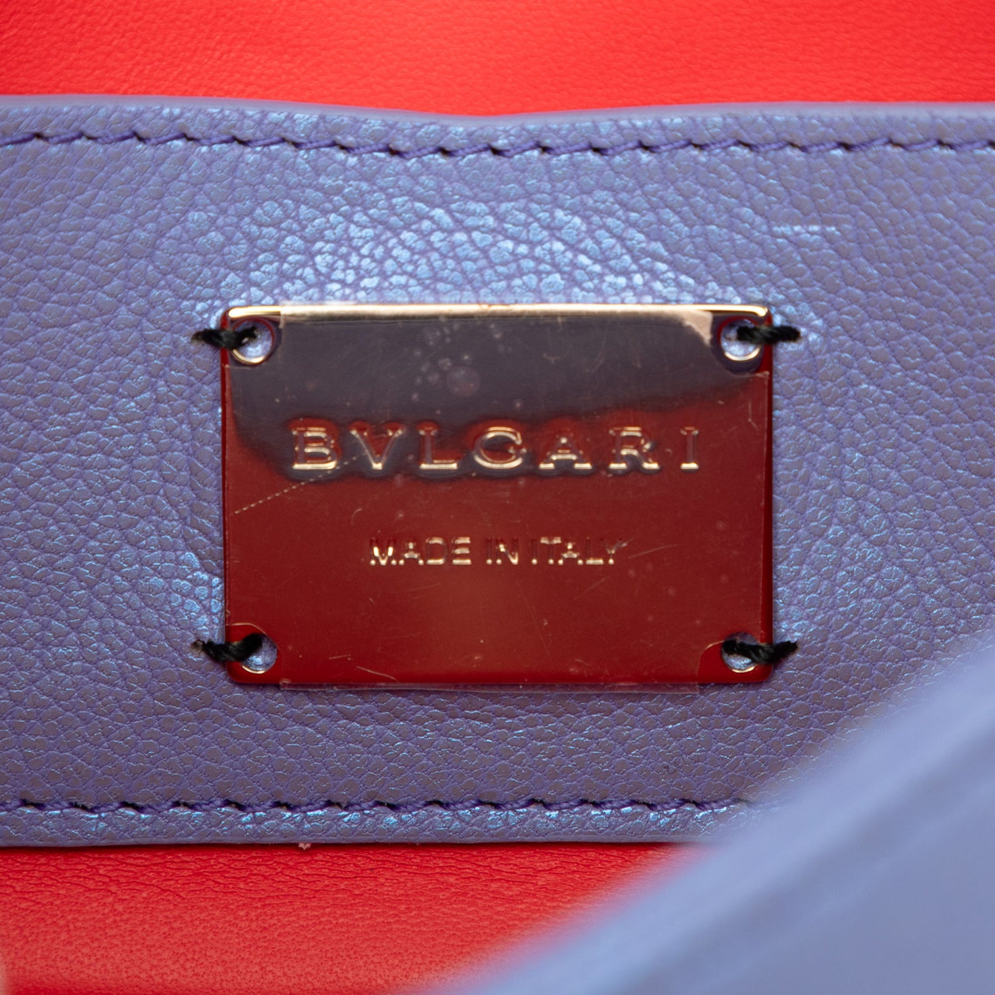 Bvlgari Leather Serpenti Cabochon Chain Crossbody