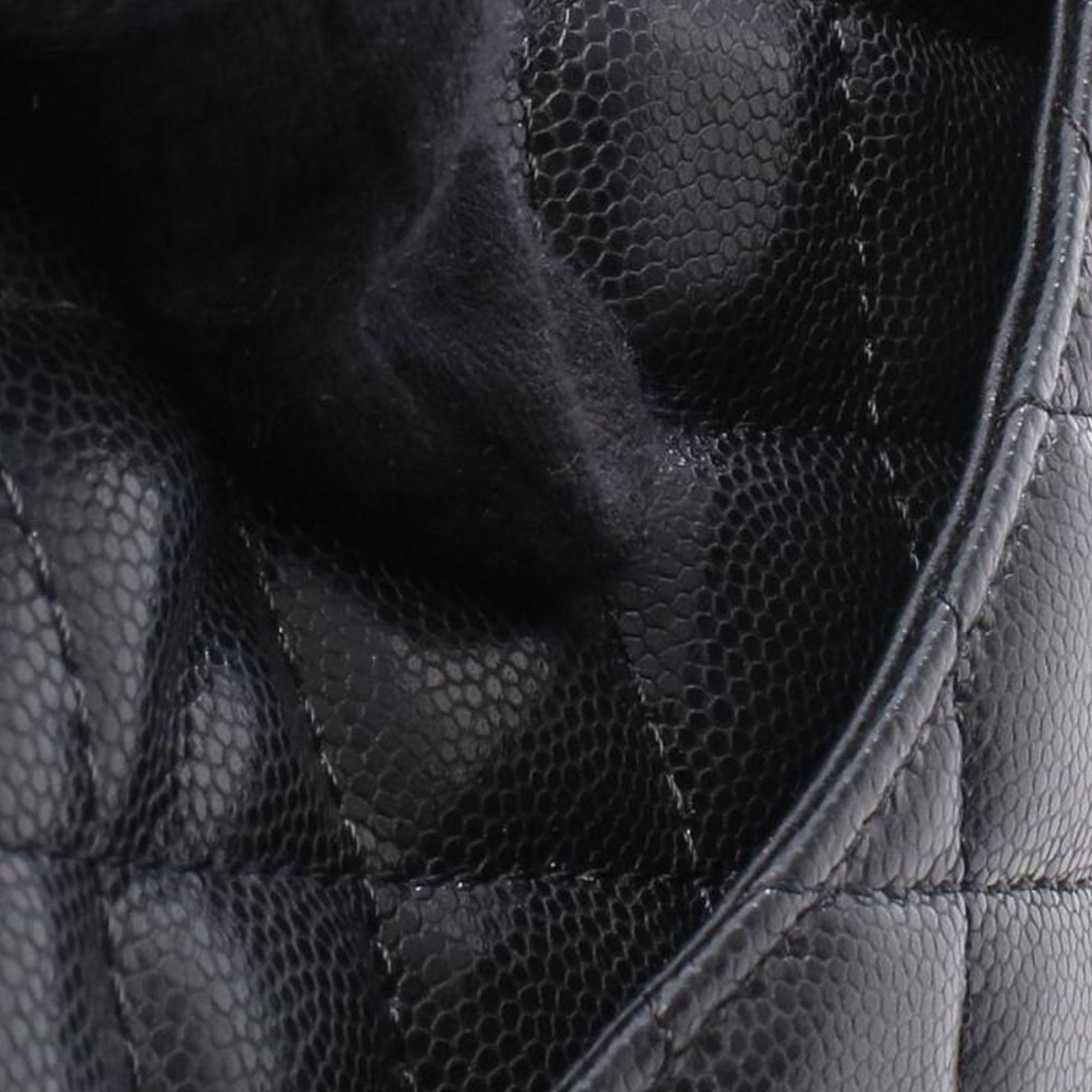 Chanel CC Quilted Caviar Coin Wallet on Chain