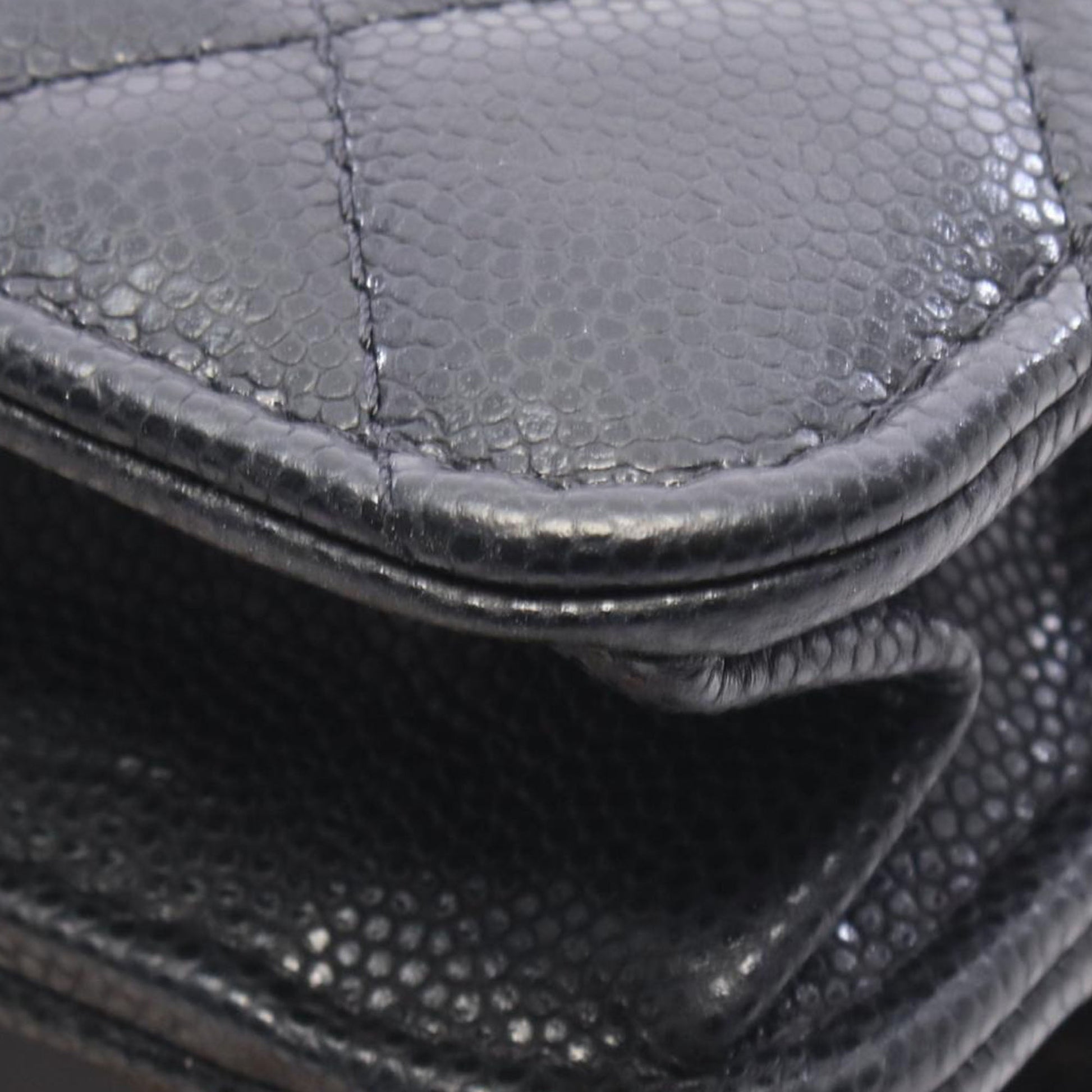 Chanel CC Quilted Caviar Coin Wallet on Chain