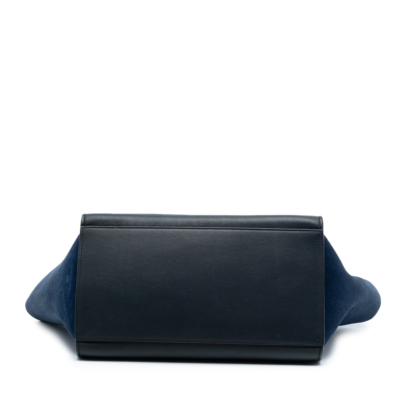 Celine Small Bicolor Calfskin and Suede Trapeze Satchel