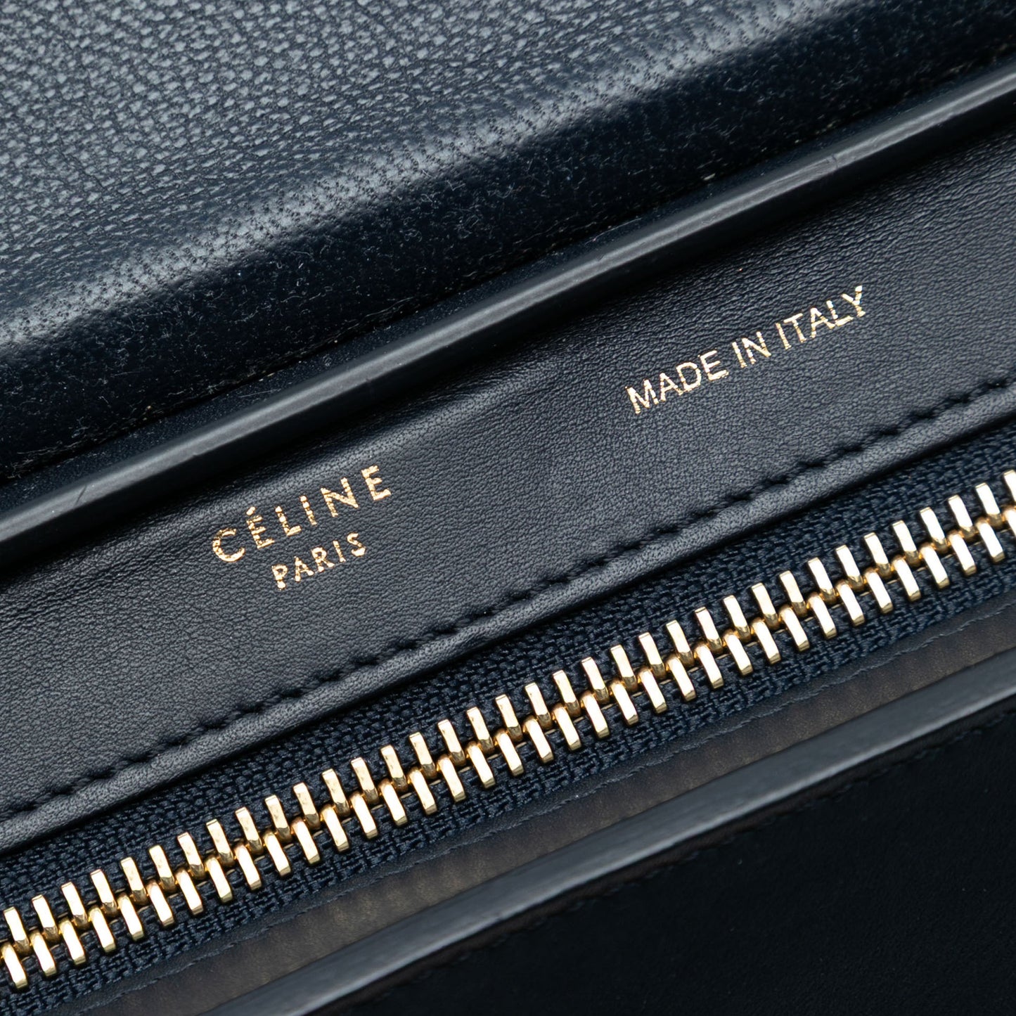Celine Small Bicolor Calfskin and Suede Trapeze Satchel