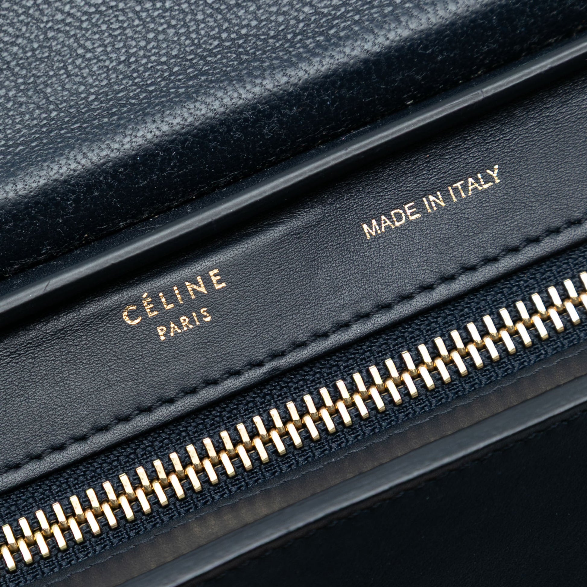 Celine Small Bicolor Calfskin and Suede Trapeze Satchel