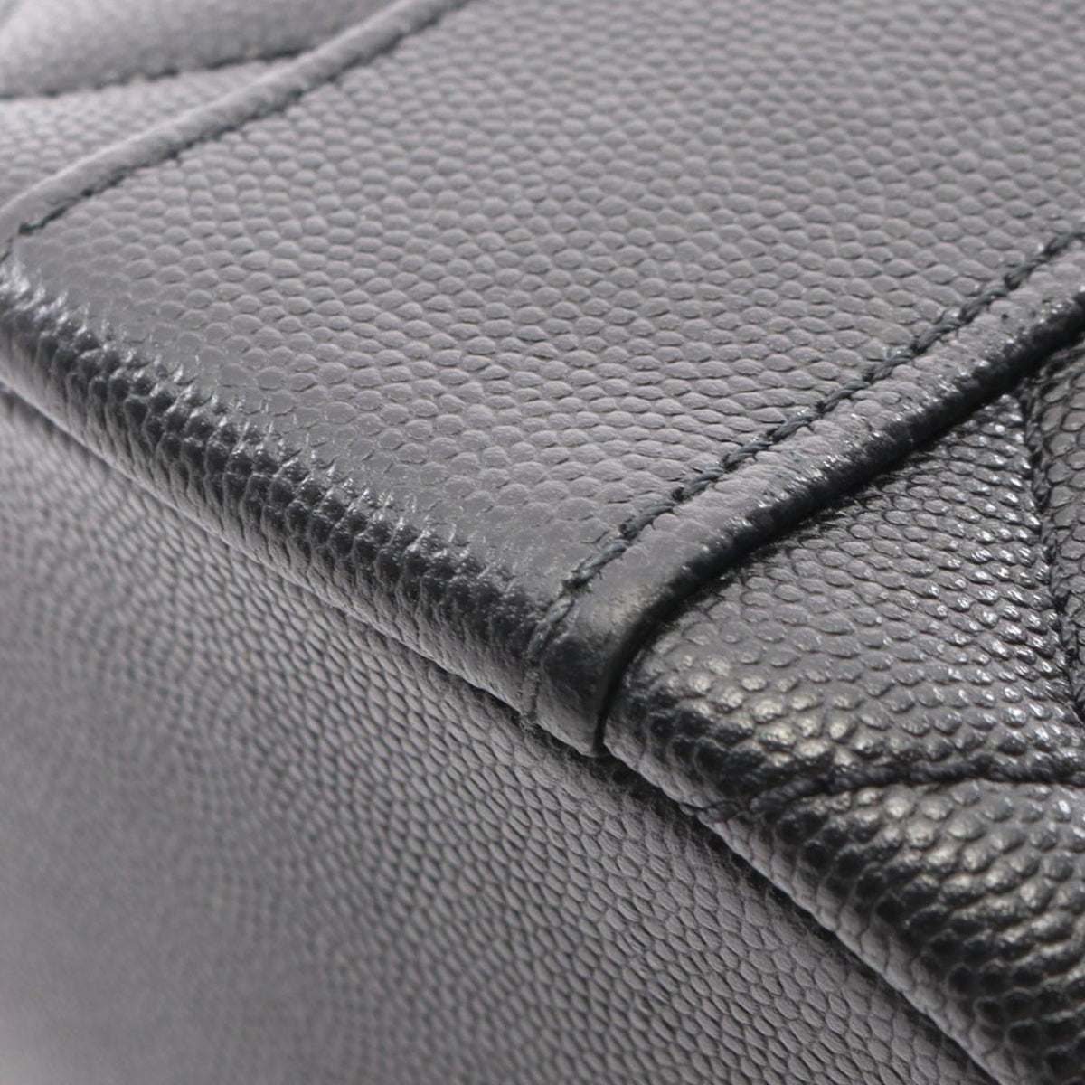 Chanel CC Quilted Caviar Top Handle Vanity with Chain