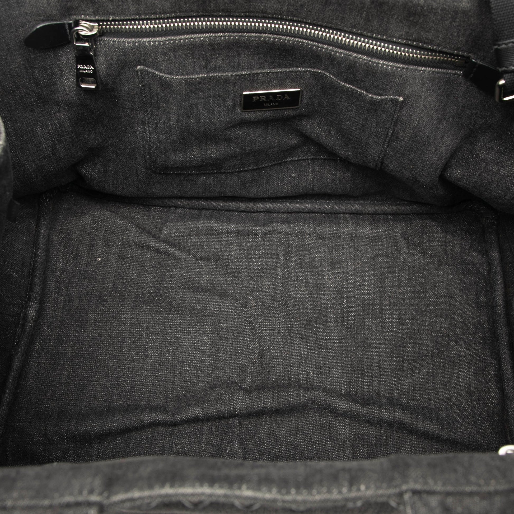 Prada Denim Canapa Bijoux Satchel