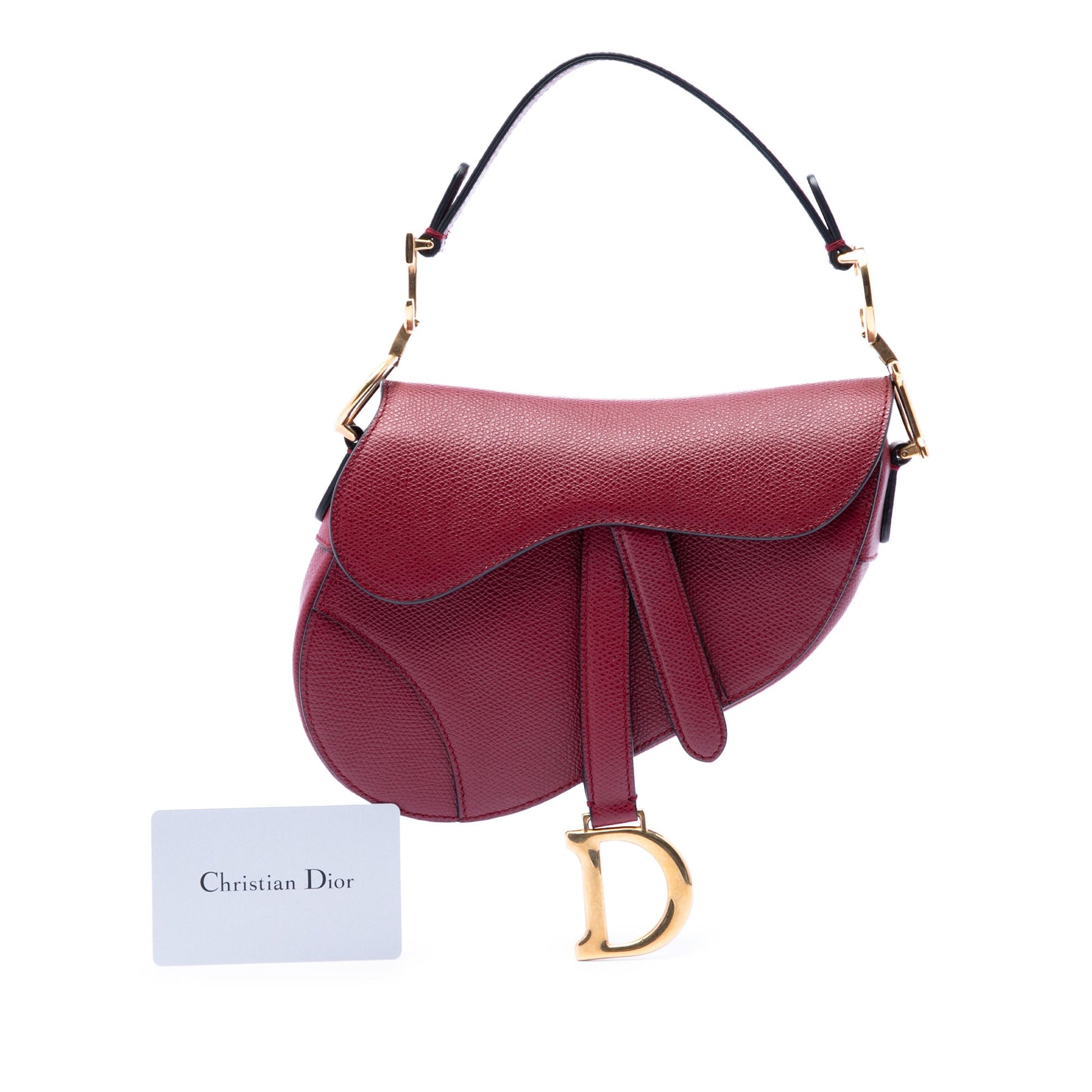 Dior Mini Grained Calfskin Saddle Bag