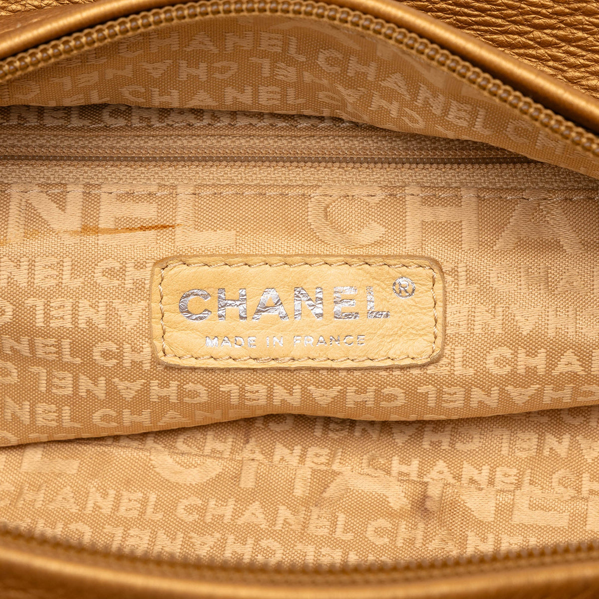 Chanel Small Quilted Metallic Calfskin Le Marais Bowler Bag — Gold