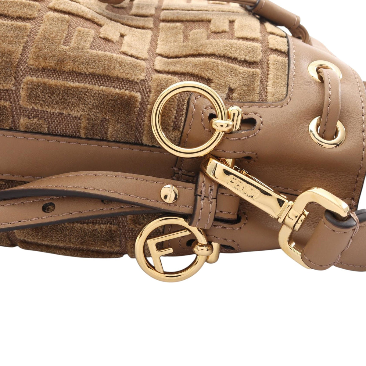 Fendi Mini Zucca Canvas Mon Tresor Bucket Bag