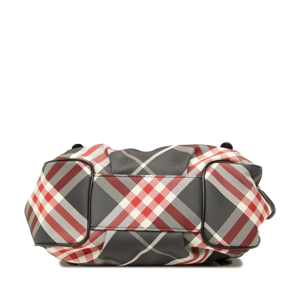 Burberry Supernova Check Nylon Satchel — Black
