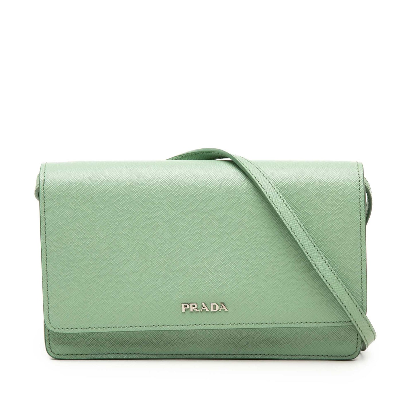 Prada Saffiano Wallet on Strap