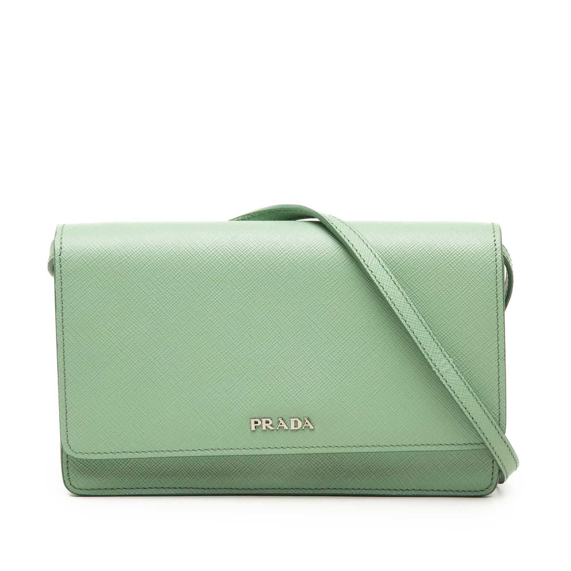 Prada Saffiano Wallet on Strap