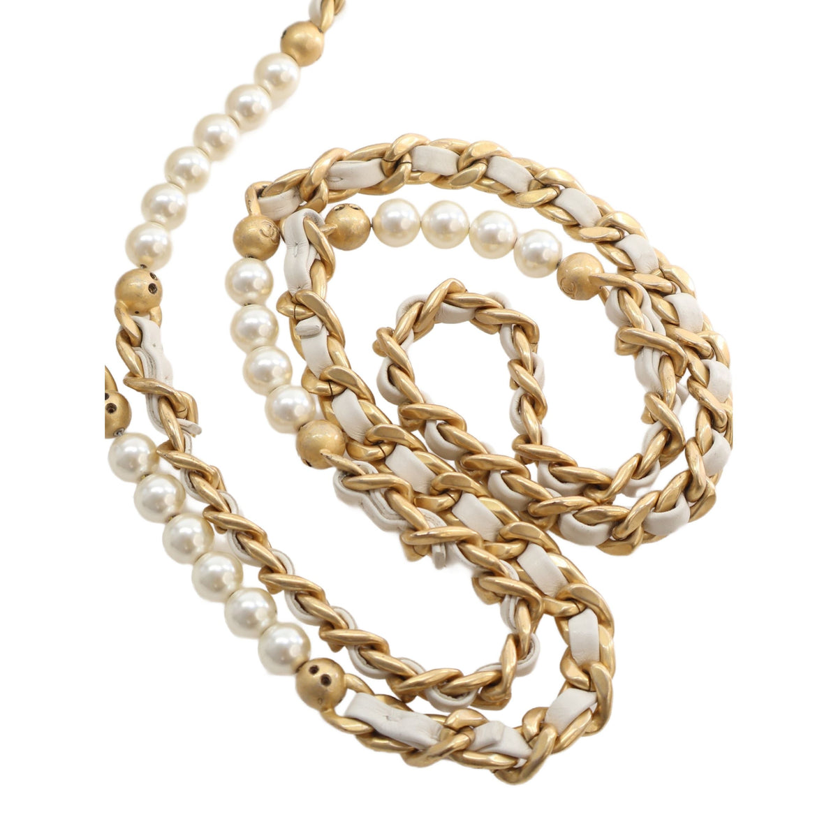 Chanel Mini Quilted Glazed Calfskin Pearl Side Flap — White