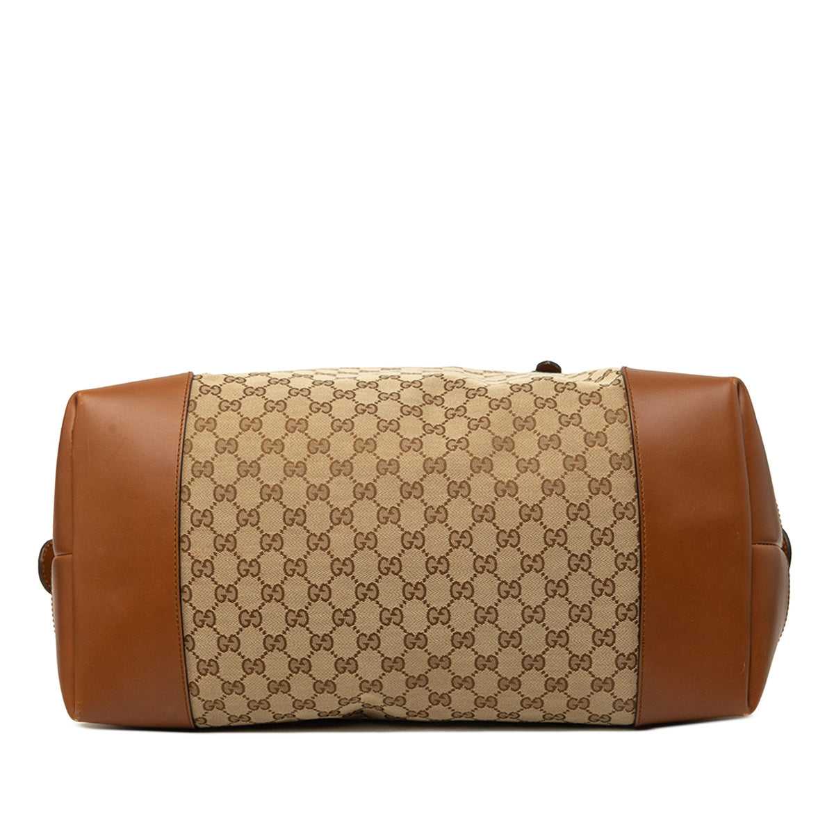 Gucci GG Canvas Web Travel Bag — Beige