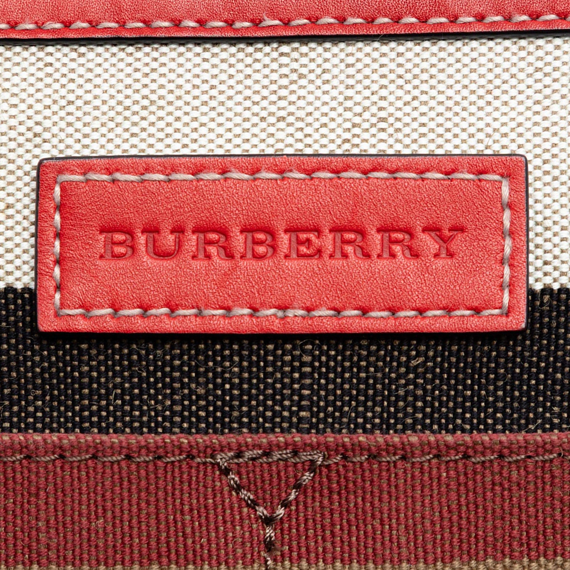 Burberry Medium Mega Check Canvas Ashby Bucket Bag
