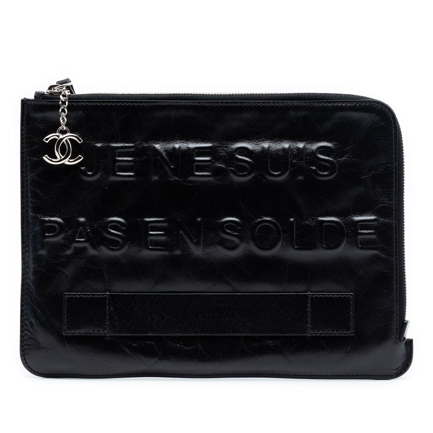 Distressed Calfskin Je Ne Suis Pas En Solde Clutch