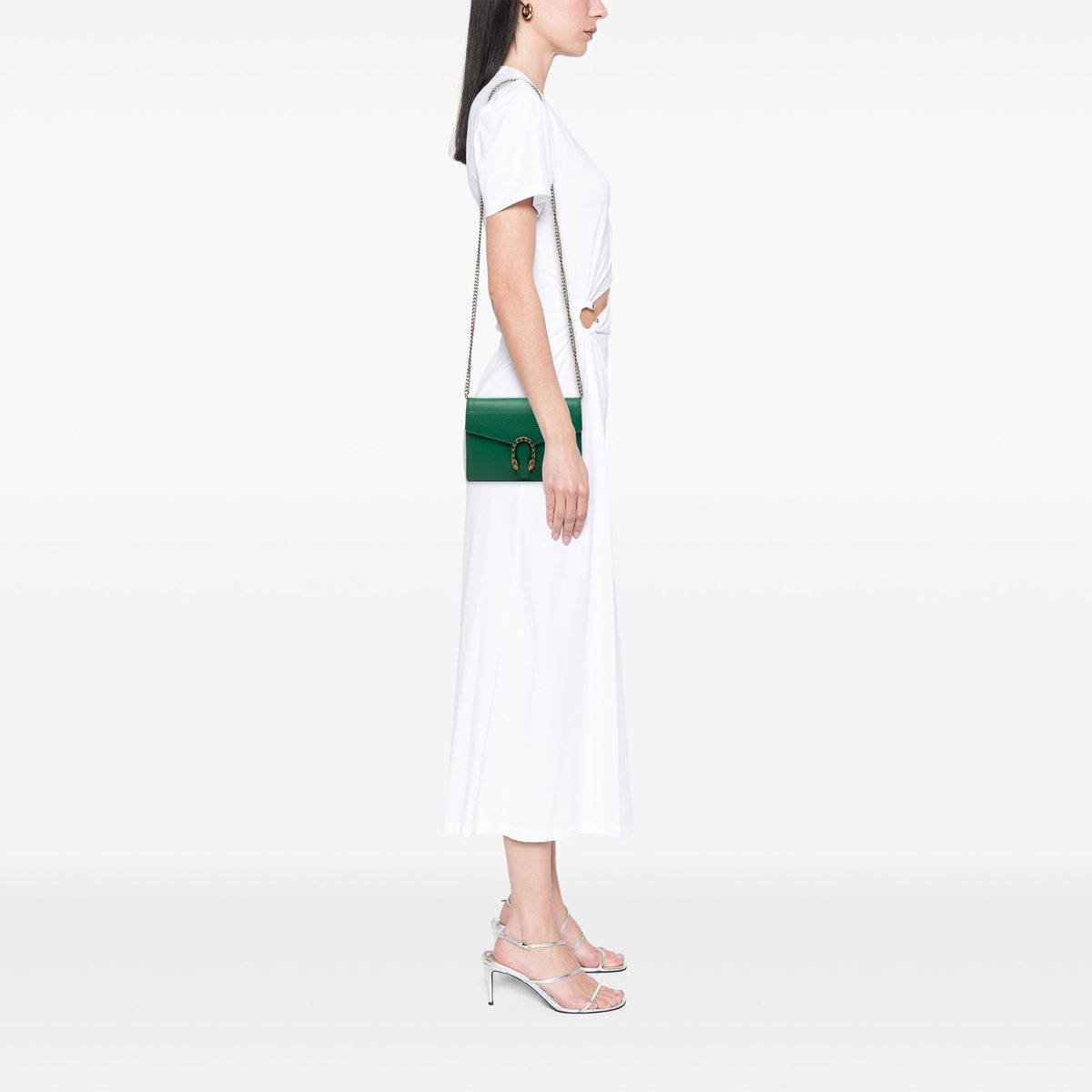 Gucci Calfskin Dionysus Wallet on Chain — Green