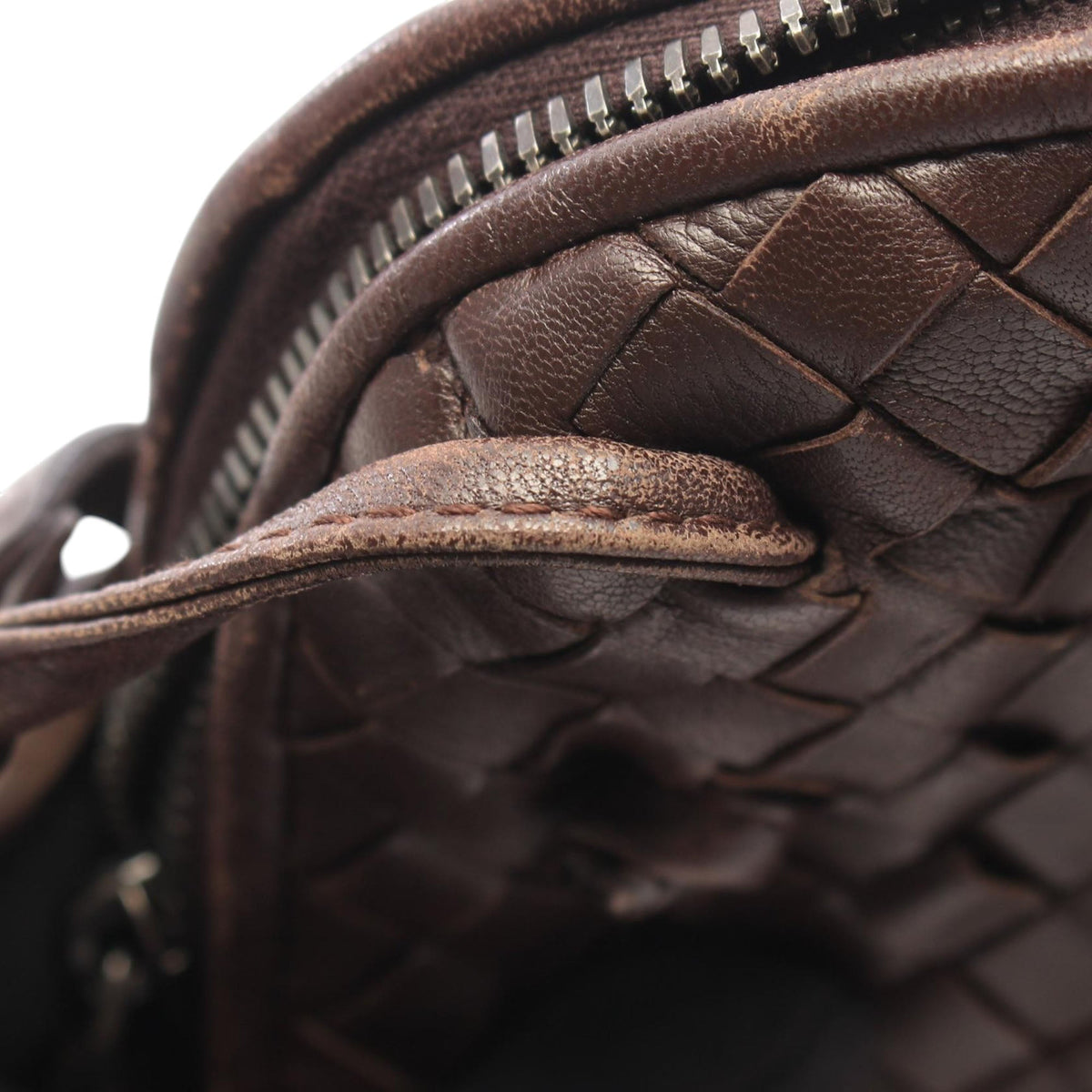 Bottega Veneta Nappa Intrecciato Nodini Crossbody — Brown