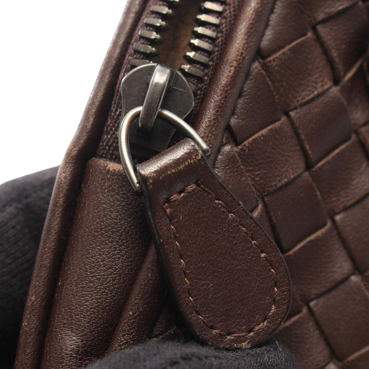 Bottega Veneta Nappa Intrecciato Nodini Crossbody — Brown