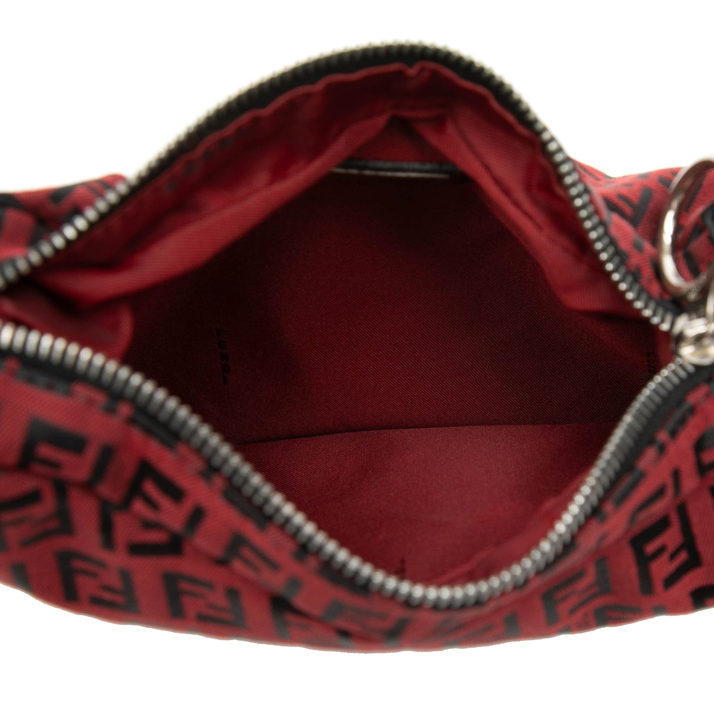 Fendi Zucchino Canvas Oyster Shoulder Bag